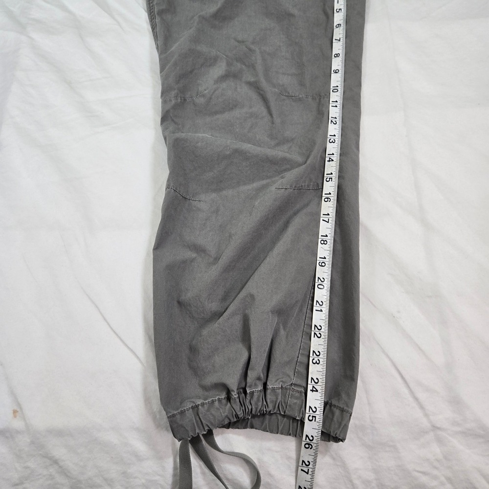 Vintage Calvin Klein Jeans 12 Parachute Cargo Pants Gray Drawstring Hem 90s Gorp - Picture 8 of 11